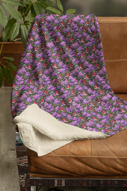 New Hampshire Flora & Fauna Sherpa Blanket