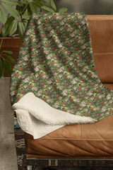 Connecticut Flora & Fauna Sherpa Blanket - London Penny Gift Wrap
