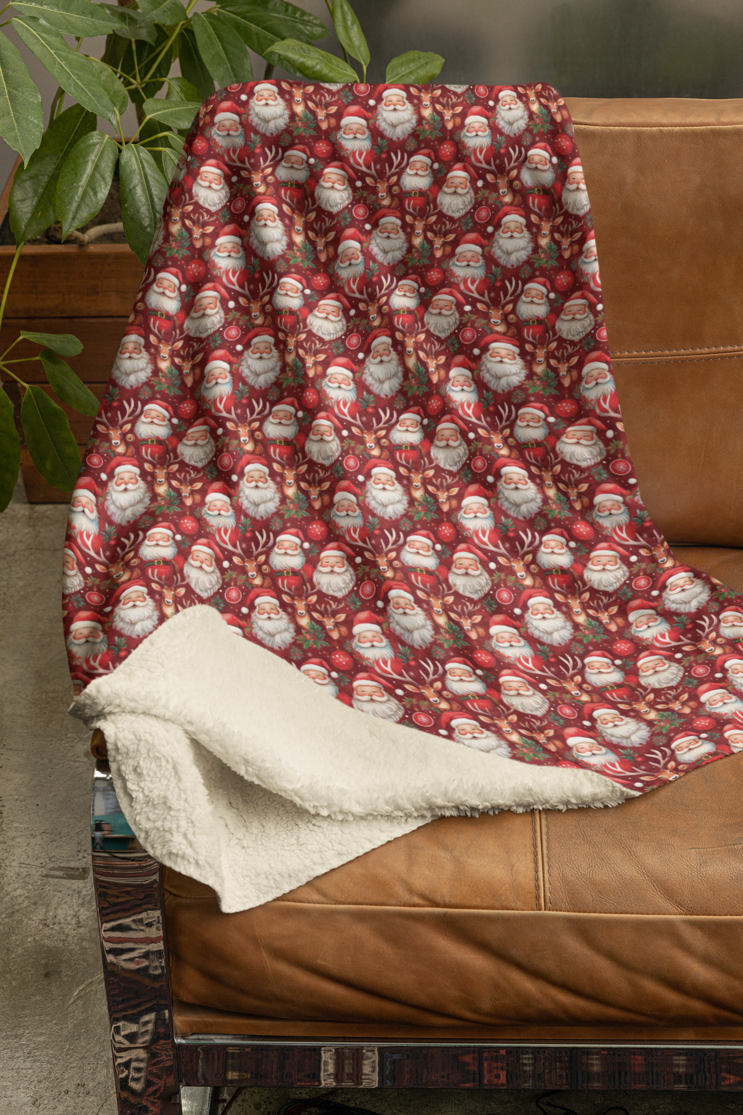 Holiday Hoopla with Santa Sherpa Blanket