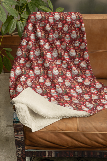 Holiday Hoopla with Santa Sherpa Blanket