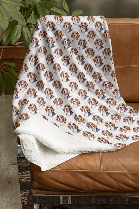 Beagle Bounce Sherpa Blanket - London Penny Gift Wrap