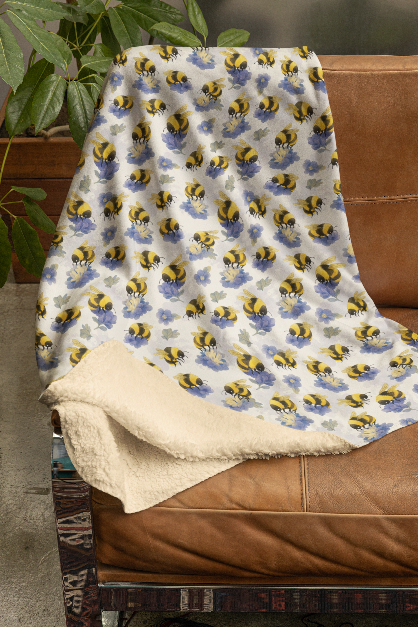 Buzz & Bloom Sherpa Blanket