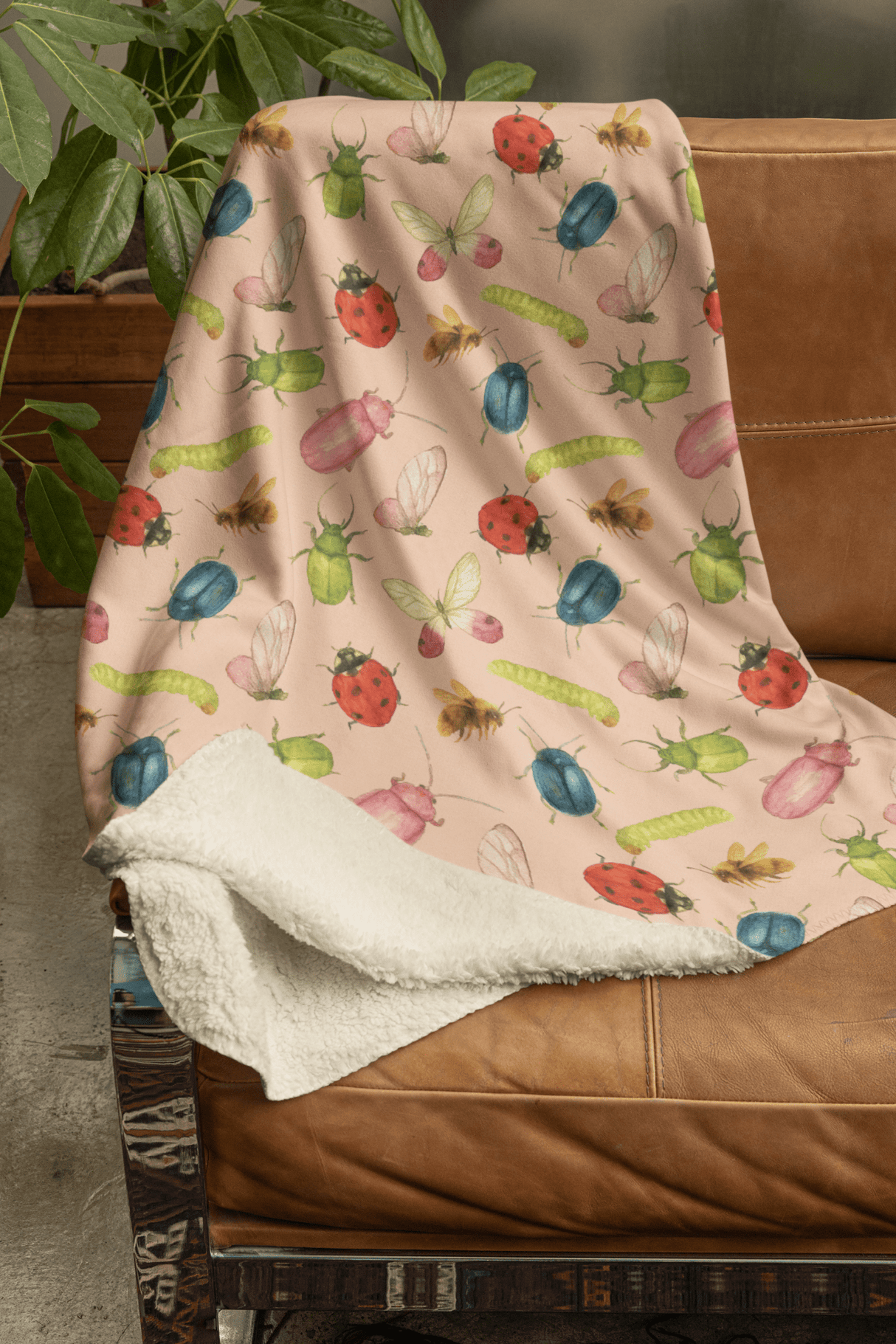 Garden Bug Waltz Sherpa Blanket - London Penny Gift Wrap