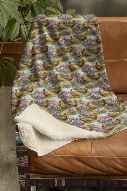 South Dakota Flora & Fauna Sherpa Blanket