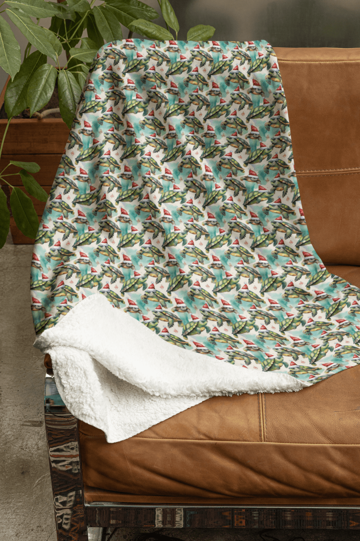 Shell-abrate the Holidays Sherpa Blanket - London Penny Gift Wrap