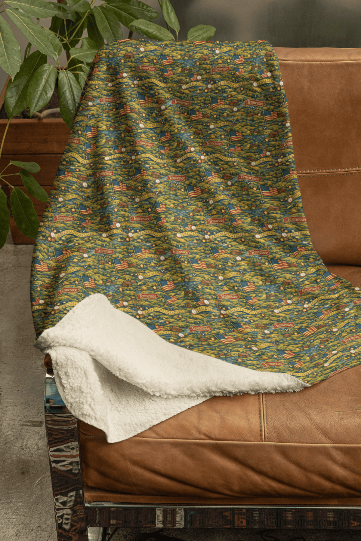 Tennessee Appalachian Harmony Sherpa Blanket - London Penny Gift Wrap