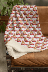 Penny’s Holiday Throne Sherpa Blanket - London Penny Gift Wrap
