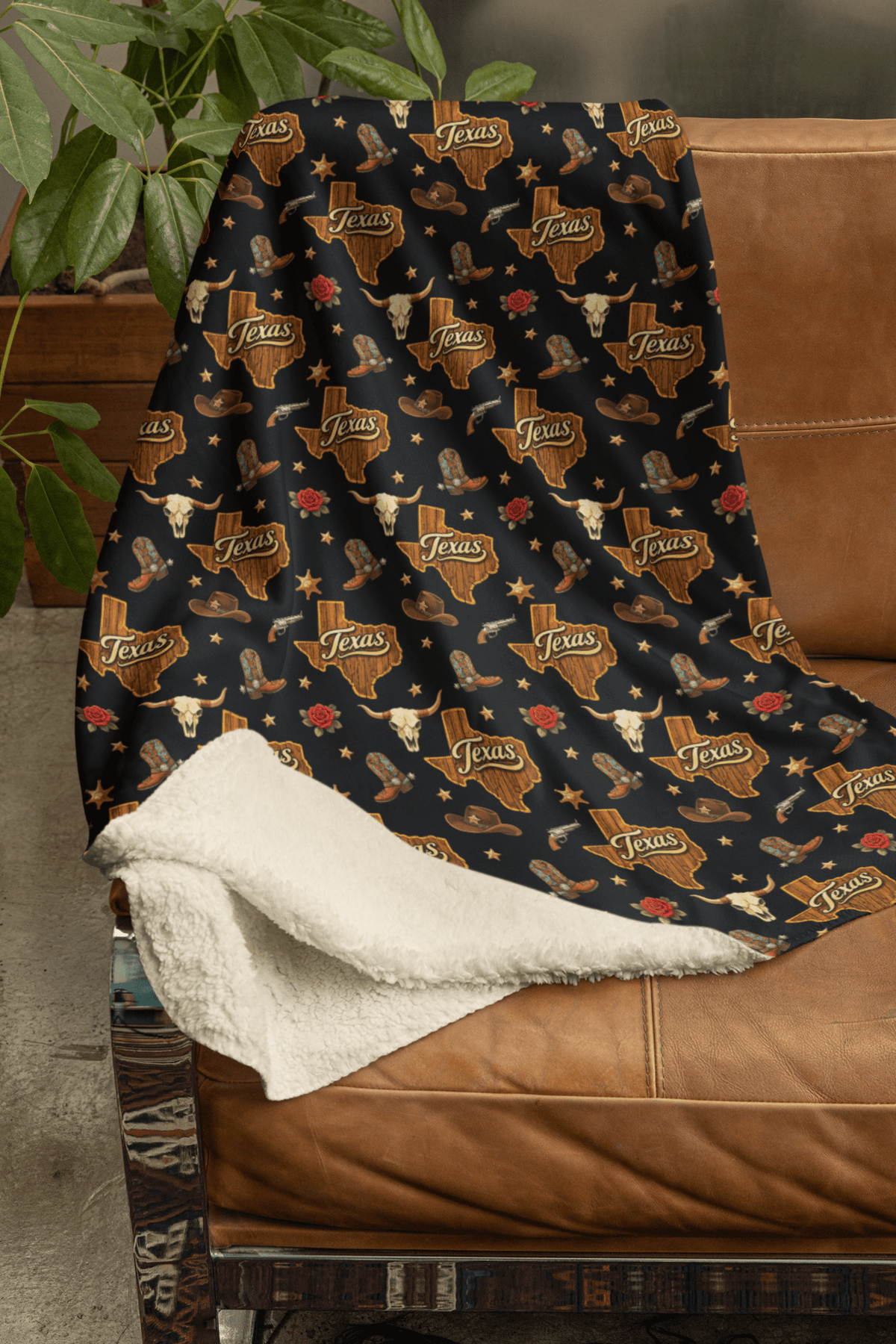 Texas Lone Star Luxe Sherpa Blanket - London Penny Gift Wrap