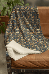 Rhode Island Nautical Charm Sherpa Blanket - London Penny Gift Wrap