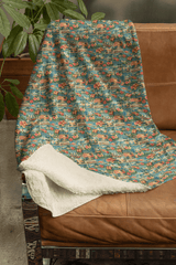 Florida Postcard Memories Sherpa Blanket - London Penny Gift Wrap