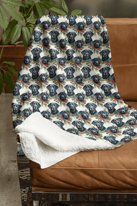 The Holiday Lab Sherpa Blanket - London Penny Gift Wrap