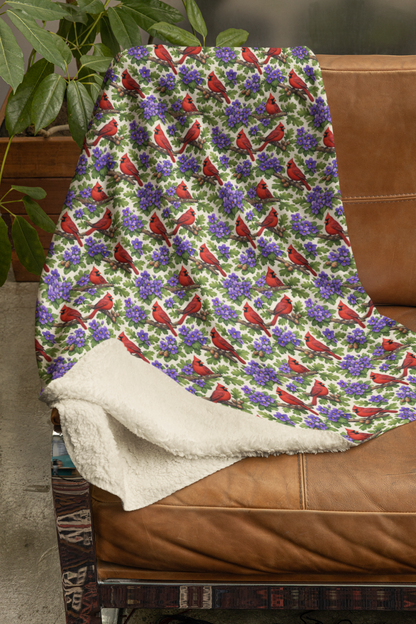 Illinois Flora & Fauna Sherpa Blanket