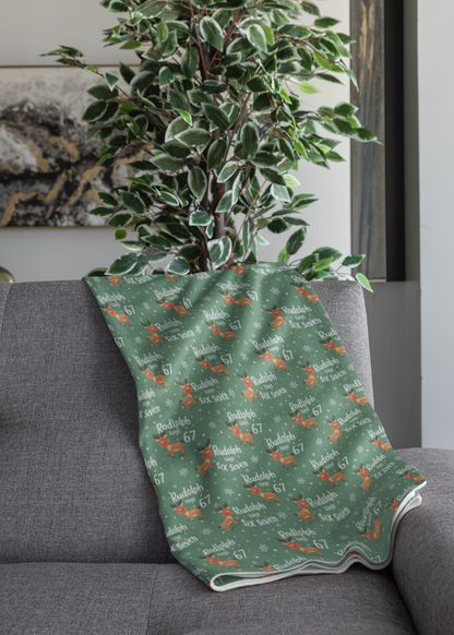 Rudolph Says 67 Blanket