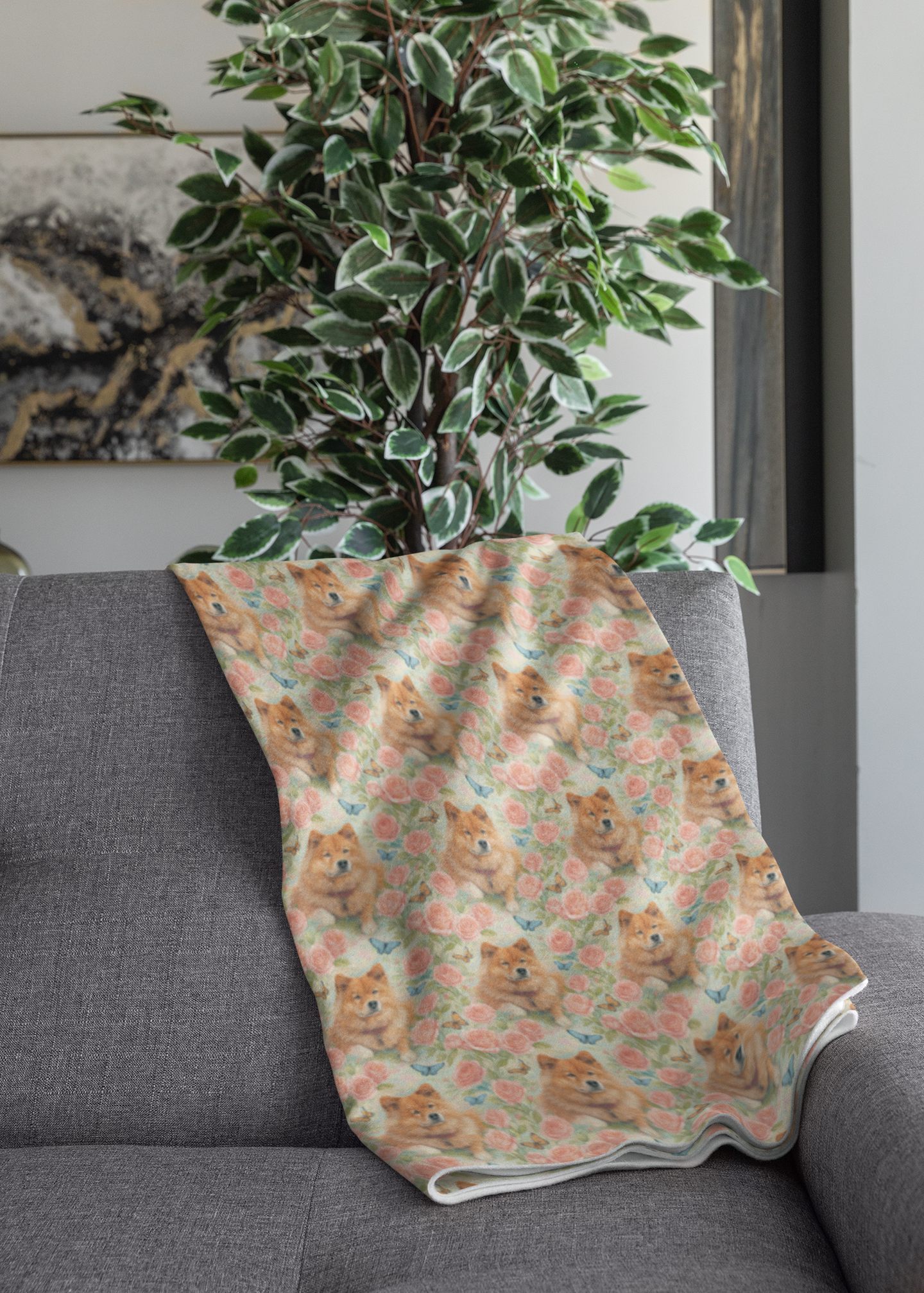 Penny Pastel Garden Sherpa Blanket