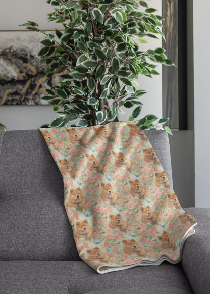 Penny Pastel Garden Sherpa Blanket