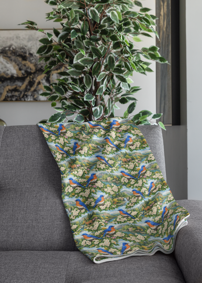 Missouri Flora & Fauna Sherpa Blanket