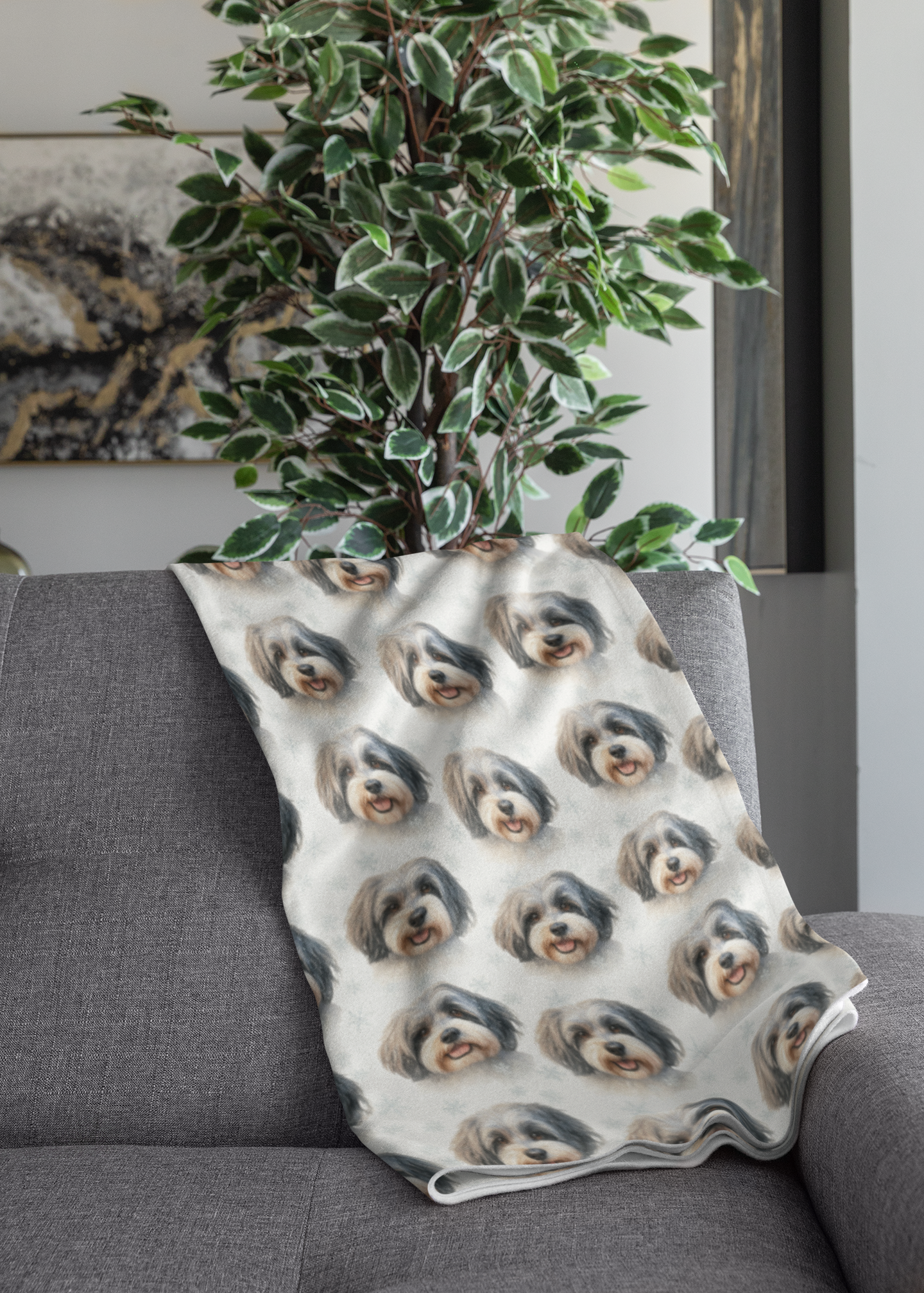 Tinsel Curls and Cozy Whirls Sherpa Blanket