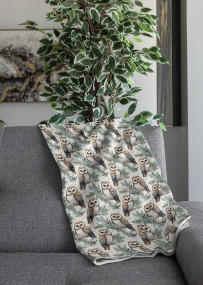 Winter Hoots Sherpa Blanket