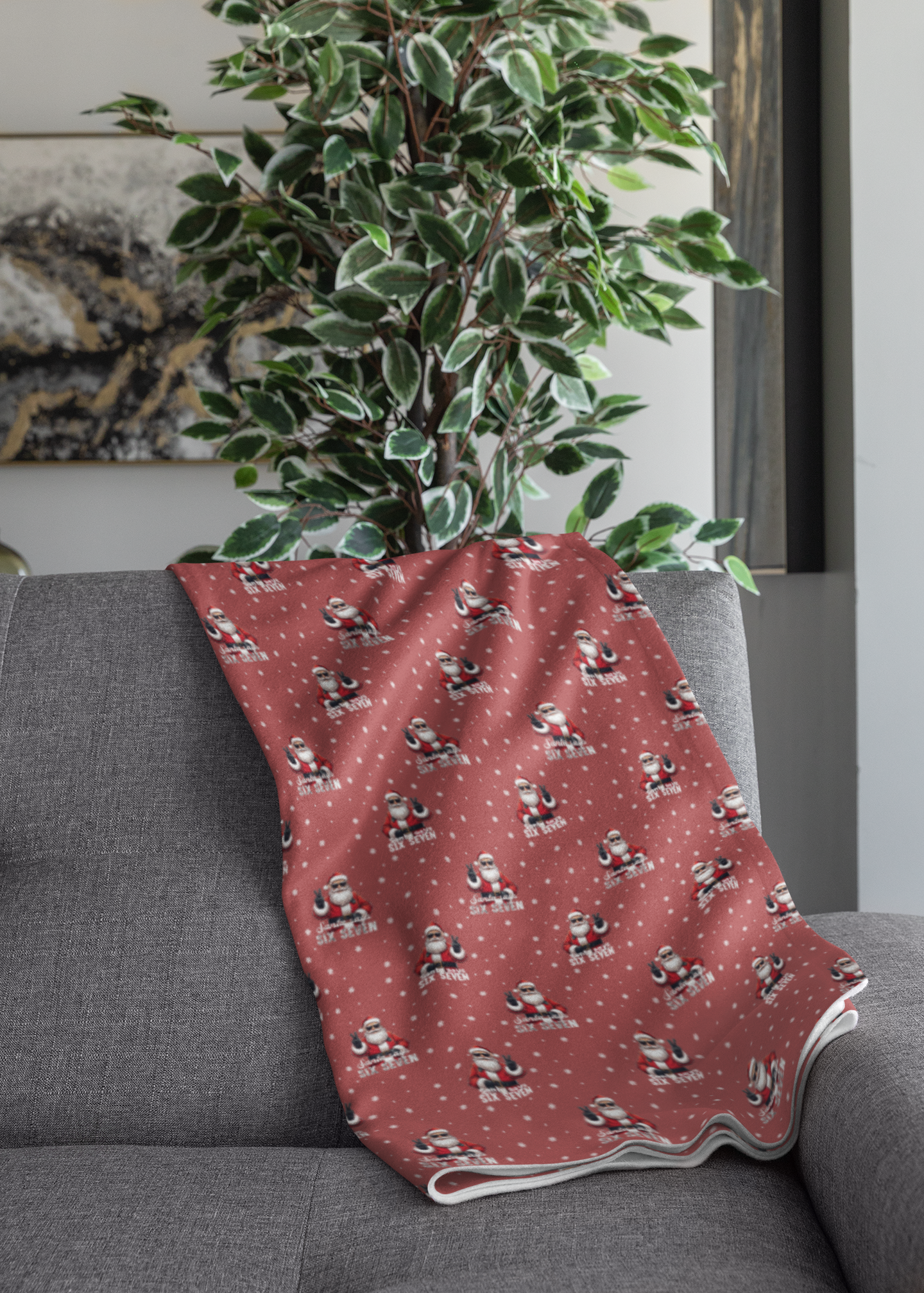 Santa Says 67 Sherpa Blanket