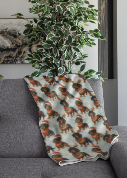 Jolly Long Dog Sherpa Blanket