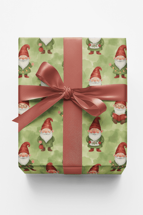 Jolly Christmas Gnomes - London Penny Gift Wrap