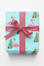 Caroling Coral Flamingos - London Penny Gift Wrap
