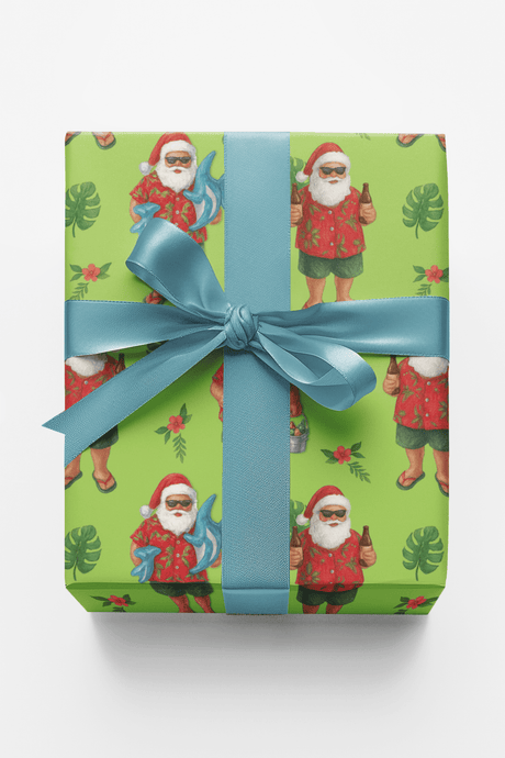 Santa’s Beach Break - London Penny Gift Wrap