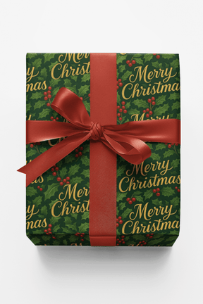 Victorian Script Merry - London Penny Gift Wrap