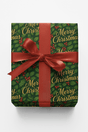 Victorian Script Merry - London Penny Gift Wrap