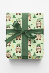 Snowshoe Owl Wrapping Paper | Michelle Gilsey | Artist Corner - London Penny Gift Wrap