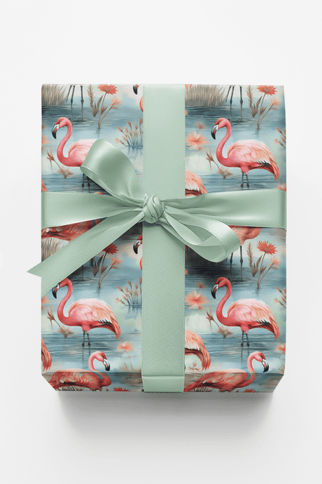 Safari Stroll: Flamingo - London Penny Gift Wrap