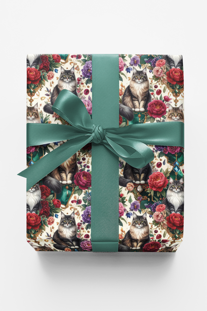Luxury Jewel Garden (Maine Coon) Wrapping Paper