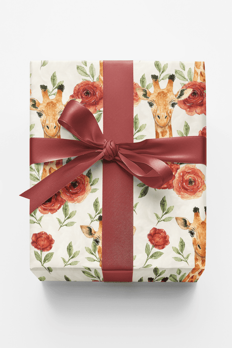 Giraffe Garden Whimsy - London Penny Gift Wrap