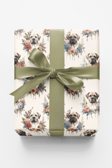Floral Elegance (English Mastiff) Wrapping Paper - London Penny Gift Wrap