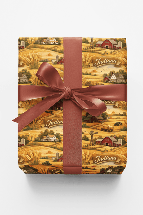 Indiana Heartland Fields - London Penny Gift Wrap