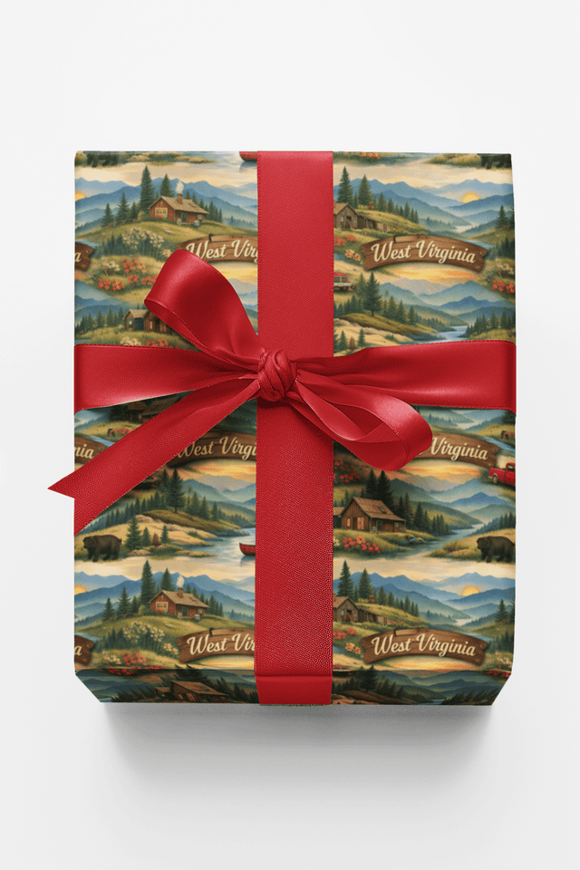 West Virginia Mountain Ridge - London Penny Gift Wrap