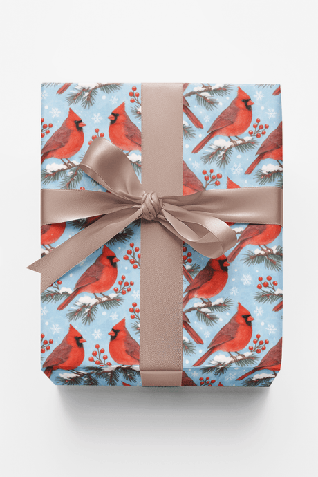 Winter Cardinal Whispers - London Penny Gift Wrap