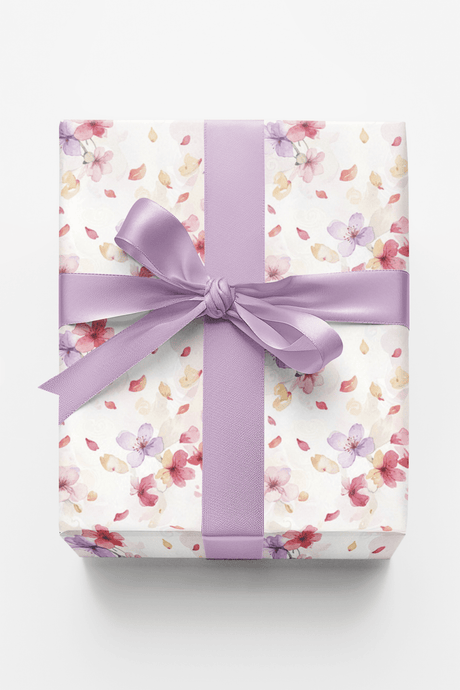 Floating Florals & Petals - London Penny Gift Wrap