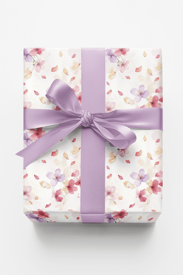 Floating Florals & Petals - London Penny Gift Wrap