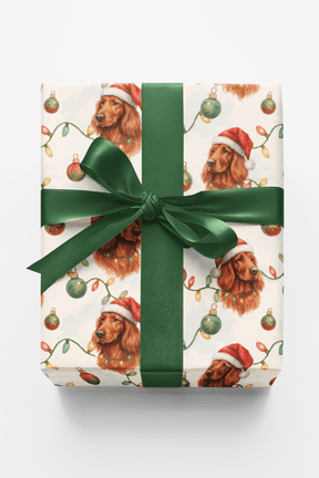 Santa Setter Sparkle - London Penny Gift Wrap