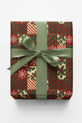 Festive Quilt Patch - London Penny Gift Wrap