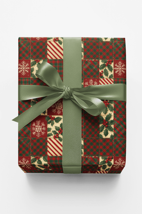 Festive Quilt Patch - London Penny Gift Wrap