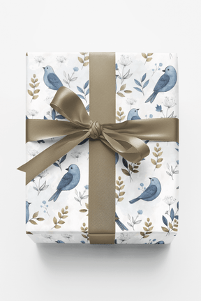 Bluebirds & Berries - London Penny Gift Wrap