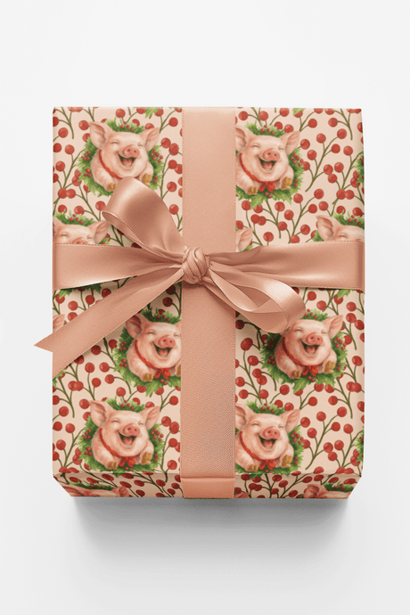 Piggy Tidings - London Penny Gift Wrap