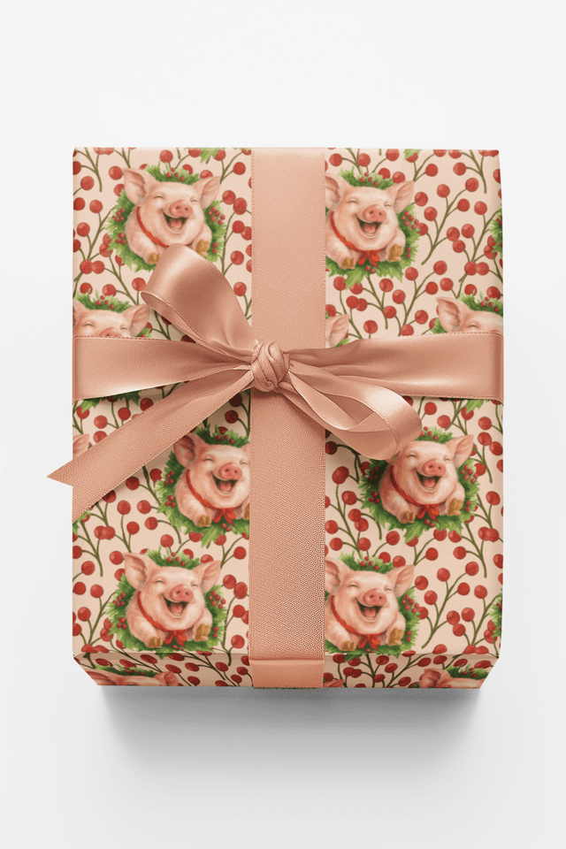 Piggy Tidings - London Penny Gift Wrap