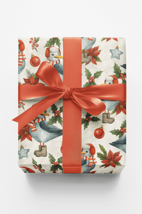 Seagull’s Christmas Stroll - London Penny Gift Wrap