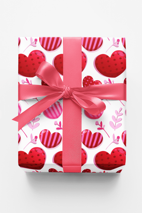 Floral Hearts - London Penny Gift Wrap