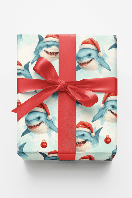 Festive Great Whites - London Penny Gift Wrap