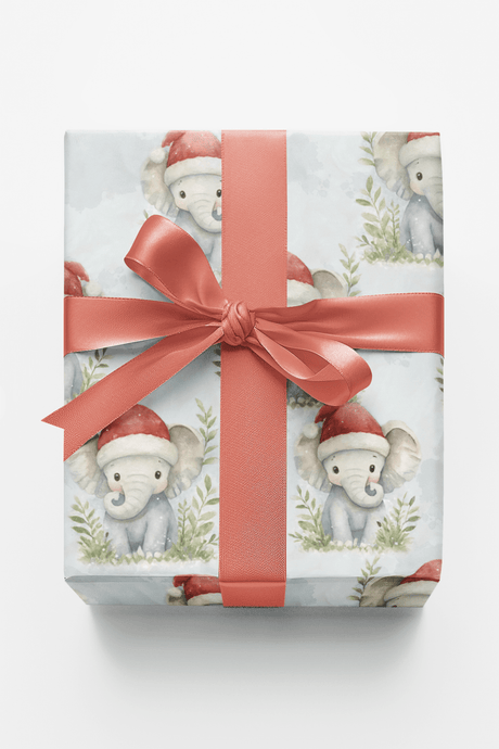 Jolly Christmas Elephants - London Penny Gift Wrap