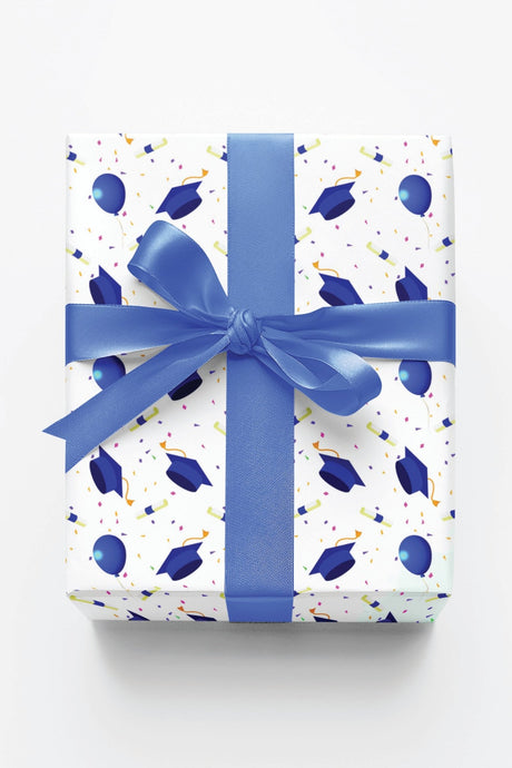 Graduation in Blue - London Penny Gift Wrap